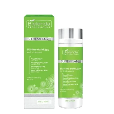 Afbeelding van Bielenda Professional Supremelab Sebio Derm 5% mikro eksfoliujący tonik z kwasami