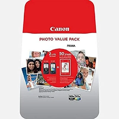 Afbeelding van Canon PG 560XL / CL 561XL Inktcartridge Zwart + 3 kleuren Voordeelbundel Hoge capaciteit