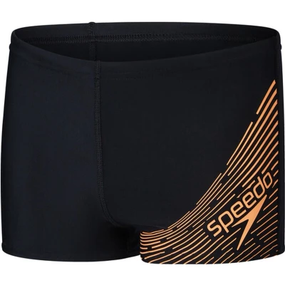 Afbeelding van Speedo Medley Logo Aquashort Zwart/Oranje Jongens Sportzwembroek Maat 152