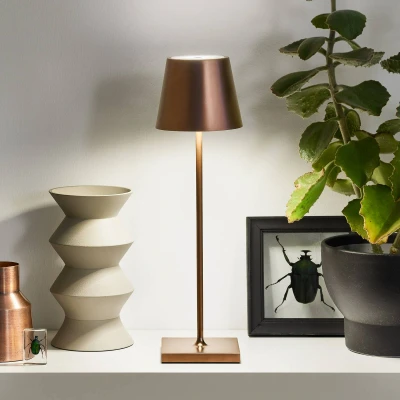 Afbeelding van Nuindie LED oplaadbare tafellamp, brons, Easy Connect, IP54