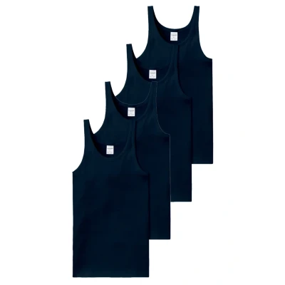Afbeelding van Schiesser 4ER PACK Essentials FEIN Hemd, Heren, Maat: 3XL, Navy