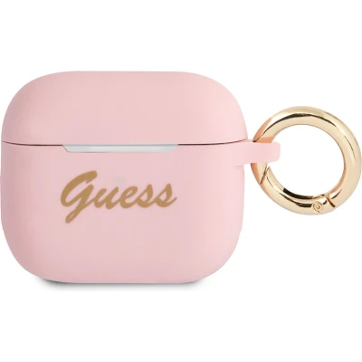 Afbeelding van Guess AirPods 3 hoesje Vintage Script Roze