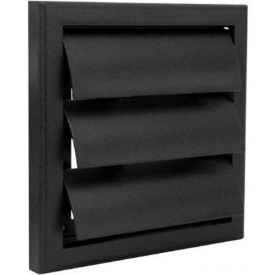 Afbeelding van Renson Opbouw Dampkaprooster PVC Zwart 154x154 Str9005