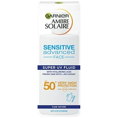 Afbeelding van Garnier, Zonnecrème, Gevoelig Avdanced Anti Donker Sport Gezichtsvloeistof SPF 50+ 40 ml (Zonnecrème gezicht, 50+, 40 ml, 40 g)