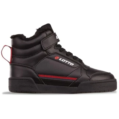 Afbeelding van LOTTO Baskets Nandu Fur K unisexes pour enfant, Noir/rouge, 29 EU