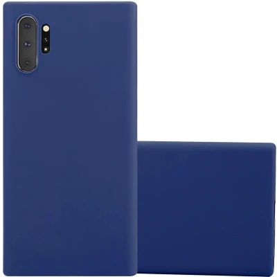 Afbeelding van Cadorabo Hoesje geschikt voor Samsung Galaxy NOTE 10 PLUS in CANDY DONKER BLAUW Beschermhoes gemaakt van flexibel TPU silicone Case Cover