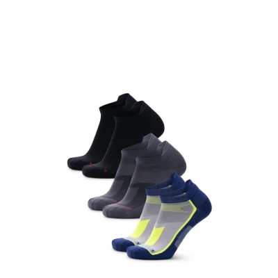 Afbeelding van Danish Endurance Lowcut Running PACK 3 Sokken, Maat: 39 42, Multicolor/black/blue neon yellow/grey