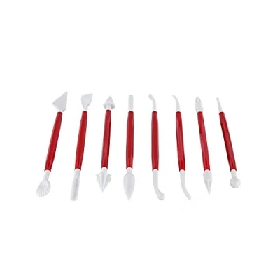 Afbeelding van Westmark Marsepein en fondant modelleerset, 8 delig, kunststof, rood/wit, 30362280