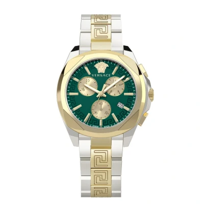 Afbeelding van Versace Watches Chronograaf goldcoloured/green, Dames, Maat: One Size, Gold coloured/green