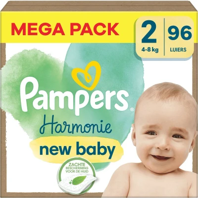 Afbeelding van Pampers Harmonie Maat 2 Mega Pack 96 stuks 4/8 KG