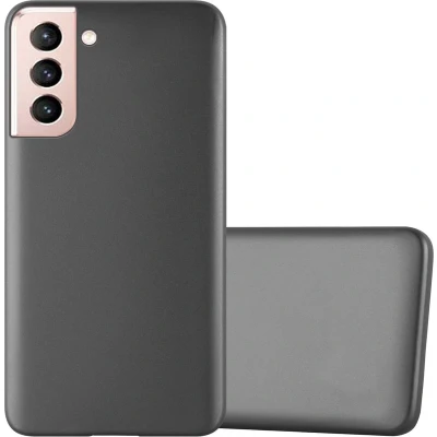 Afbeelding van Cadorabo Hoesje geschikt voor Samsung Galaxy S21 5G in METALLIC GRIJS Beschermhoes gemaakt van flexibel TPU silicone Case Cover