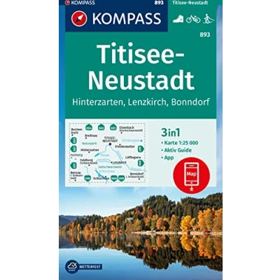Afbeelding van KOMPASS WK 893 Wandelkaart Titisee Neustadt 1:25.000