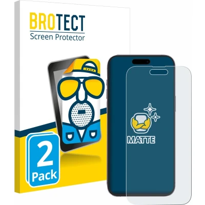 Afbeelding van BROTECT Screenprotector voor Apple iPhone 14 Pro Max Folie Beschermfolie matte (2 Stuks)