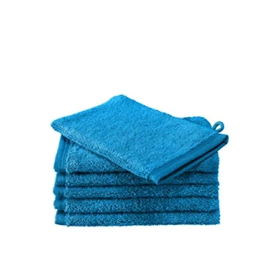 Afbeelding van De Witte Lietaer Contessa Washandje 16x22 cm Set van 6 Lagoon Blue