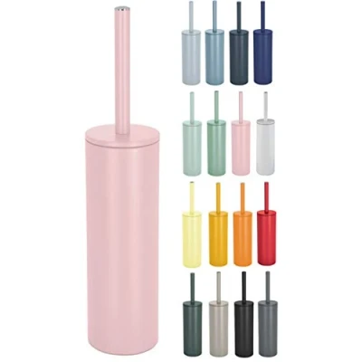 Afbeelding van Spirella Luxe Toiletborstel in houder Cannes lichtroze metaal 40 x 9 cm met binnenbak