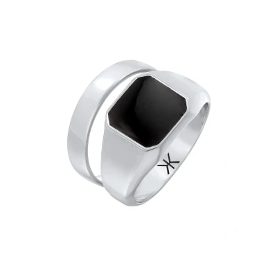 Afbeelding van Kuzzoi 2 PACK Basic Ring, Heren, Maat: 60, Silber