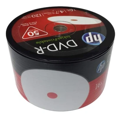 Afbeelding van HP DVD R 4.7 GB Inkjet Printable 50 stuks