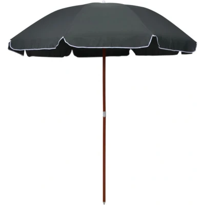 Afbeelding van Parasol met stalen paal 240 cm antraciet