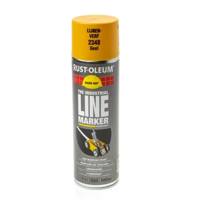 Afbeelding van Rust oleum hard hat lijnenmarkeerverf 500 ml, geel, 2348, spuitbus