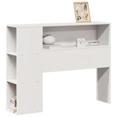 Afbeelding van vidaXL Hoofdbord met opbergruimte 100 cm massief grenenhout wit
