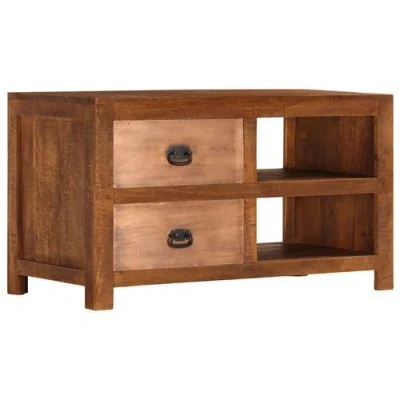 Afbeelding van vidaXL Salontafel met 2 lades 90x40x50 cm massief mangohout