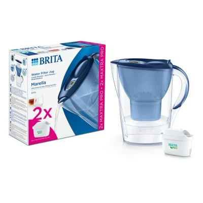 Afbeelding van BRITA Marella Blauw 2,4L + 2 MAXTRA Pro ALL IN ONE waterfilters