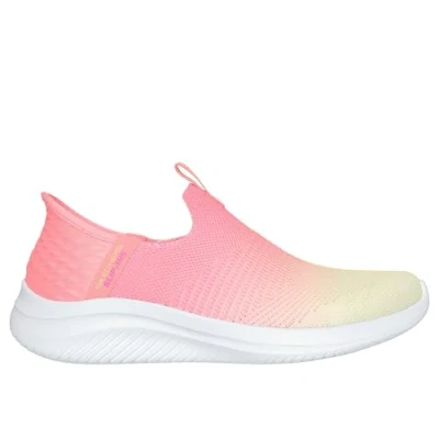 Afbeelding van Skechers Slip mains libres pour femme : baskets sans lacets Ultra Flex 3.0, Beauty Blend Fluo Rose Jaune, 39 EU