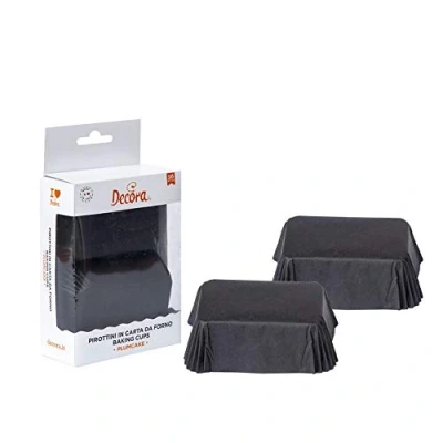 Afbeelding van Mini Plumcake Bakvorm Zwart 80x50x32(h) mm 36 stuks