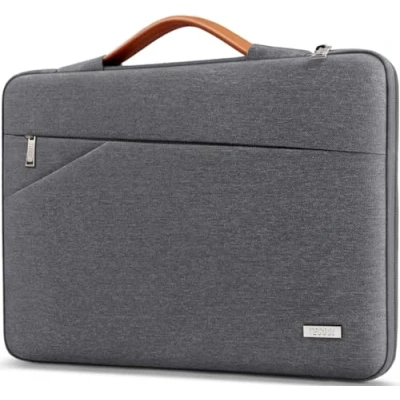 Afbeelding van Tecool 14 inch laptop Pocket case tas voor Lenovo HP Dell Acer Asus notebook Chromebook, 15 MacBook Air M2 Waterdichte schokbestendige beschermende cover, donkergrijs