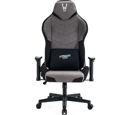 Afbeelding van Woxter Stinger StationTitan Dark Bureaugamingstoel (gamer, stalen as, gaslift, vlekbestendige stof, ergonomisch, armleuningen, hoogte en incl. verstelbaar, schuim, racing lendenkussen)