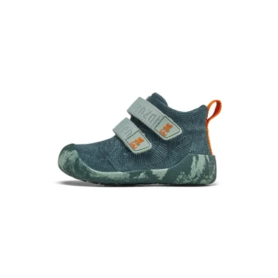 Afbeelding van Affenzahn Lauflerner Talky Chaussures de transition en cuir antidérapantes, avec fermeture Velcro, robuste, légère, taille 19 25, Lapin pétrole, 21 EU