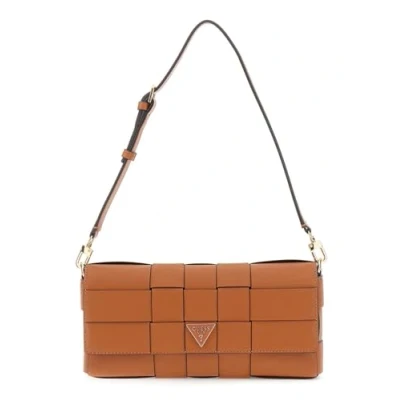 Afbeelding van GUESS Schoudertas Maylee Flap Shoulder Bag Caramel Lichtbruin