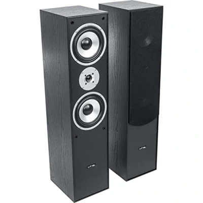 Afbeelding van LTC De L766 BL 3 weg basreflex HIFI luidspreker 350W Zwart hout
