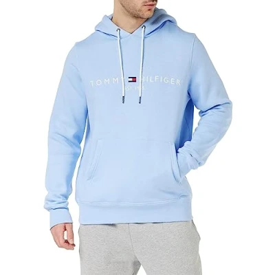 Afbeelding van Tommy Hilfiger LOGO Hoody Hoodie, Heren, Maat: Small, Vessel blue
