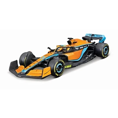 Afbeelding van Bburago McLaren F1 Team MCL36 (2022): miniatuurauto op schaal 1/43, 3 Daniel Ricciardo, met bestuurder, harde behuizing, oranje (18 38064R)