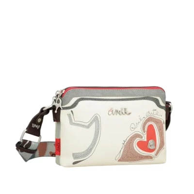 Afbeelding van Anekke Alma schoudertas met twee compartimenten praktisch en functioneel onafhankelijke vakken achterzak Afmetingen: 24 x 16 8 cm Damesaccessoires, Diversen, Diverse