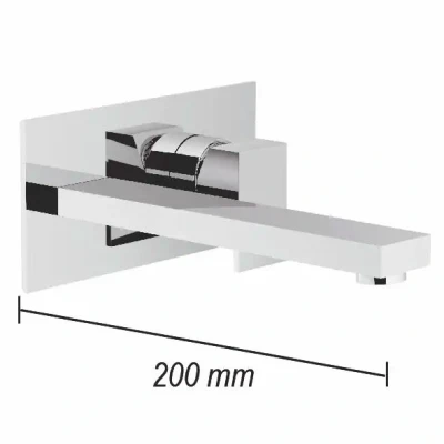 Afbeelding van Rubio Piazza inbouw wastafelkraan chroom R204521L21