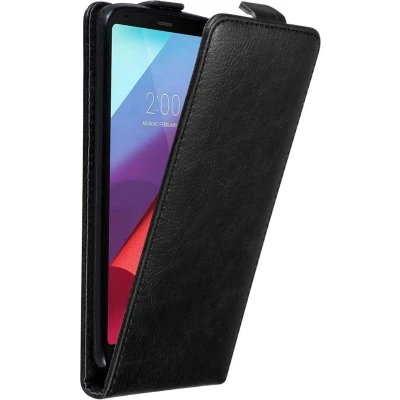 Afbeelding van Cadorabo Hoesje geschikt voor LG G6 in ZWARTE NACHT Beschermhoes flip design Case Cover met magnetische sluiting