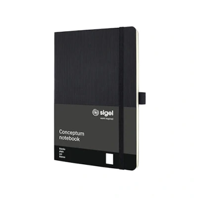 Afbeelding van Sigel notitieboek Conceptum formaat A5 zwart blanco softcover SI CO339