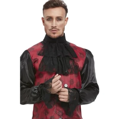 Afbeelding van Smiffys Cravat &amp; Cuff Kostuum Accessoire Set Zwart