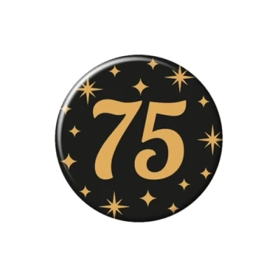 Afbeelding van Paperdreams Button Classy Party 75 jaar