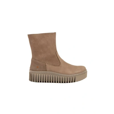 Afbeelding van *Art Enkellaarsjes met sleehak, Dames, Maat: 41, Taupe Leer