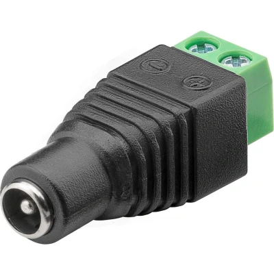Afbeelding van Goobay Terminal Block 2 pins &gt; DC bus (5,50 x 2,10 mm) schroefbevestiging