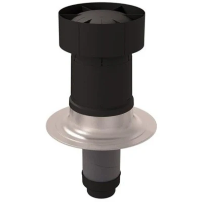 Afbeelding van Ubbink Ventus Ø150/160 dakdoorvoer voor plat dak zwart 0169886