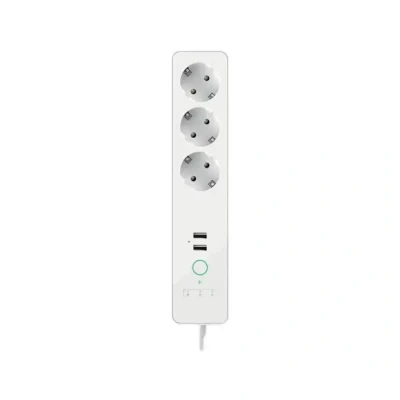 Afbeelding van Qnect Wifi Stekkerdoos 3 Voudig 2x USB 1,5 m Snoer Wit