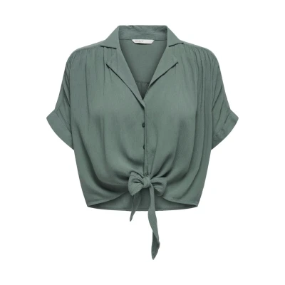 Afbeelding van ONLY Onlpaula LIFE TIE Shirt Overhemdblouse, Dames, Maat: Large, Balsam green