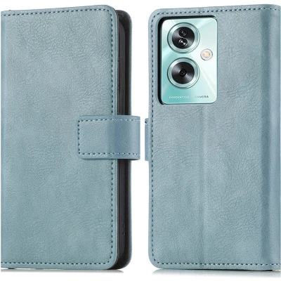 Afbeelding van iMoshion Hoesje Geschikt voor OnePlus Nord N30 SE Met Pasjeshouder Luxe Bookcase Lichtblauw