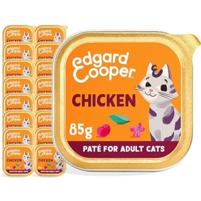 Afbeelding van 16x Edgard &amp; Cooper Kattenvoer Adult Pate Kip 85 gr