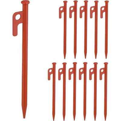Afbeelding van Relaxdays rotspennen tentharingen set van 12 voor harde grond 20 cm staal