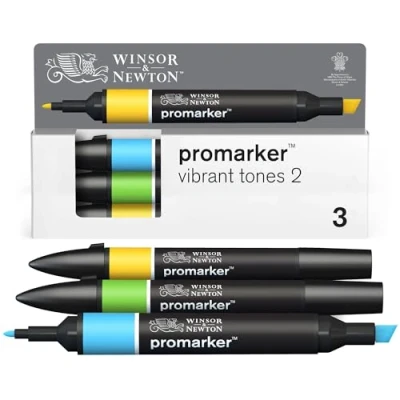 Afbeelding van Winsor &amp; Newton Promarker Set van 3 levendige tinten 2